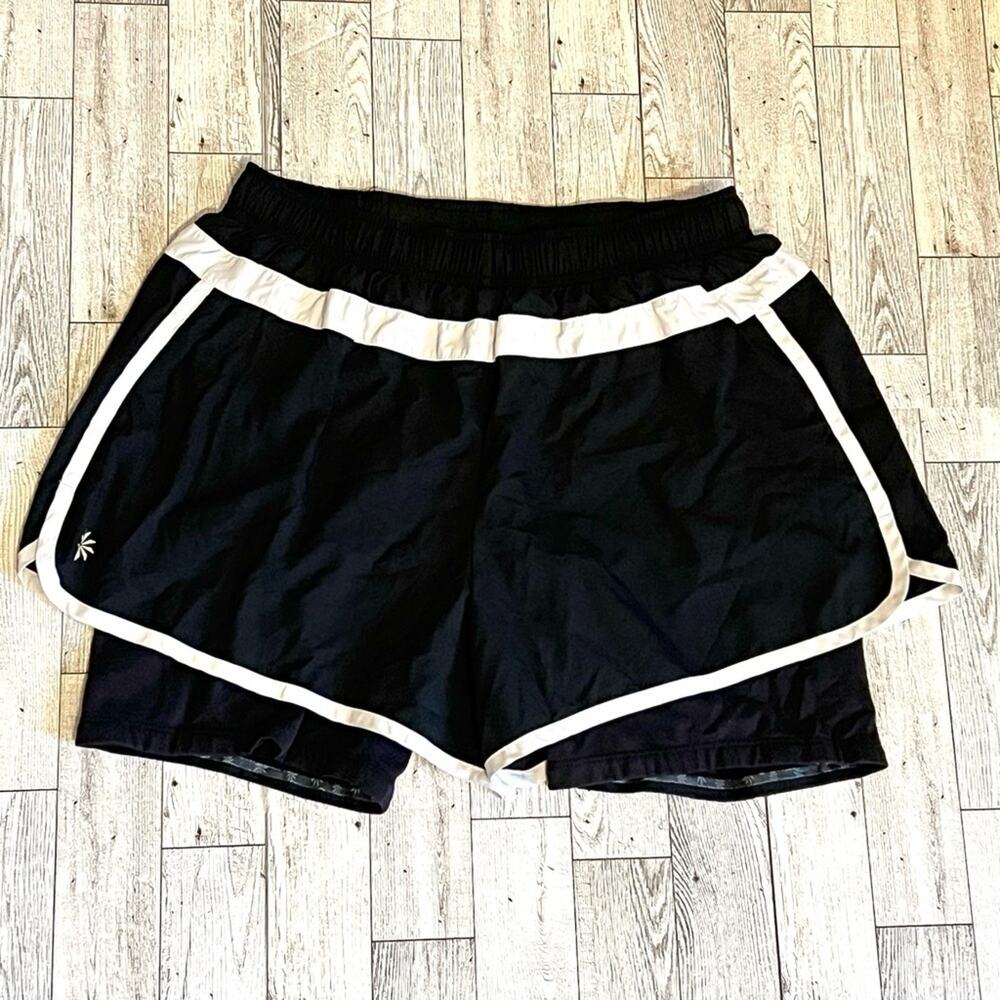 Athleta Womens Lined Athletic Active Work Out Hana 2 in 1 Running Shorts Sz S